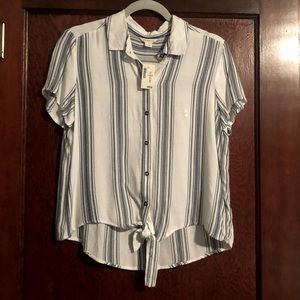 NWT! Adorable striped button up